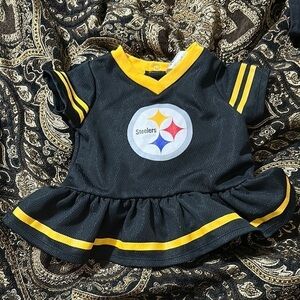 Official NFL Steeler jersey Black and Yellow Steelers Infant Dress size 3-6 mos